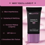 BELLAVITA Hydmatte FX Magic Primer | SPF 50 | Blurs Imperfection | Hydrates Skin | Lightweight Formula Hide Pores | Matte Finish & Oil-Control Primer | Water-Proof & Smoothening | Long-Lasting | 20gm - Image 4