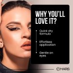 MARS City Stroke Charming Eyes Matte Liquid Eyeliner | Long-Lasting | Smudge Proof Eye Liner | Felt Tip For Precise Application | Quick Drying Formula (1Ml) (04-Black) - Image 3
