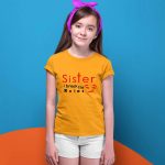 Hangout Hub Kids Combo T Shirts for Boy Brother and Girl Sister | Regular Fit Printed Sister Make Break Rule Family Kids Sibling T-Shirts (Set of 2, Cotton) - Image 4