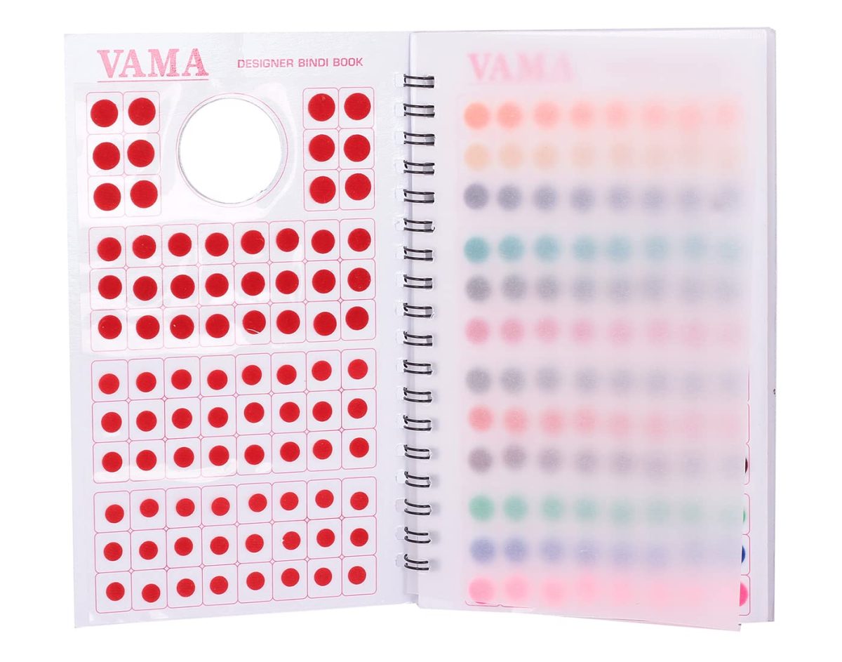 VAMA Self-Adhesive Skin Simple Plain Round Multicolour Kumkum Sticker Bindiya Bindis Spiral Bindi Booklet for Women (Pack of 948 - Bindi Book)17 x 10 x 1 Centimeters - Image 8
