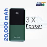 pTron Dynamo Power 20000mAh 22.5W Super Fast Charging, USB Type-C Input Power Bank with Quick Charge & 20W Power Delivery, Built-in Charging Cables, 4 Outputs, Type-C Input/Output Port (Green) - Image 2