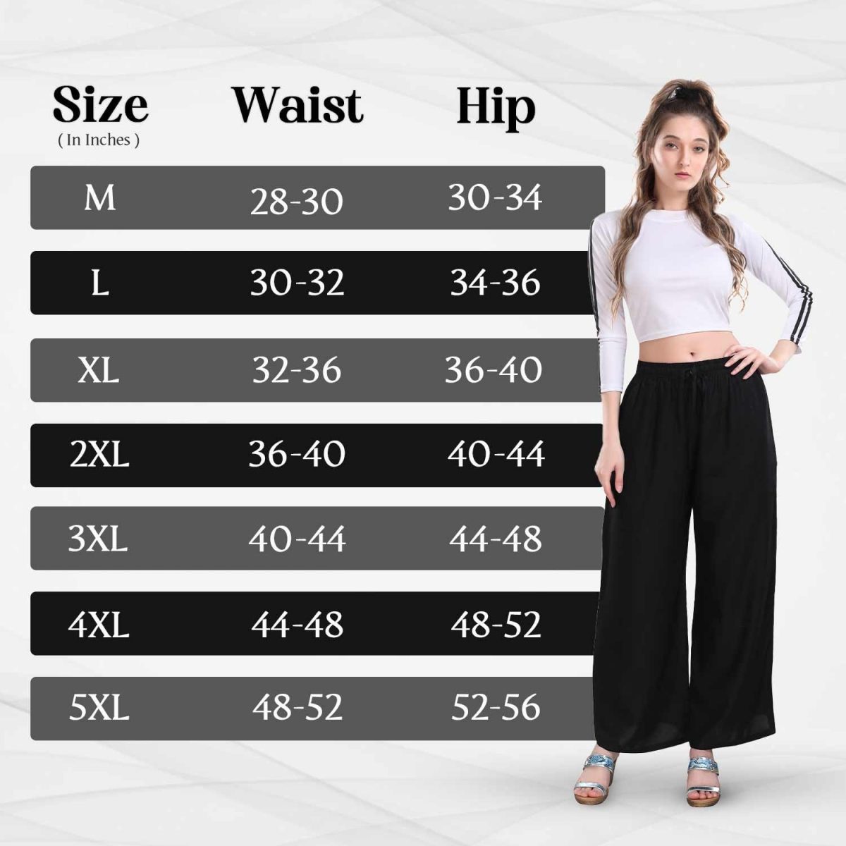 TRASA Women's and Girls Cotton Reyon Regular Fit Palazzo Pants - Available Size - L, XL, 2XL, 3XL - Image 6