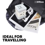 EMBOX Cube Extension Board with USB Port Universal Sockets and USB (2.4 A) (QC 3.0) Extension Board with Switches Overload Protector, Indicator, 2 Meter Extension Cord - Image 4
