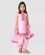 Angel f Studio Girls' Raw Silk Salwar Suit - Image 2