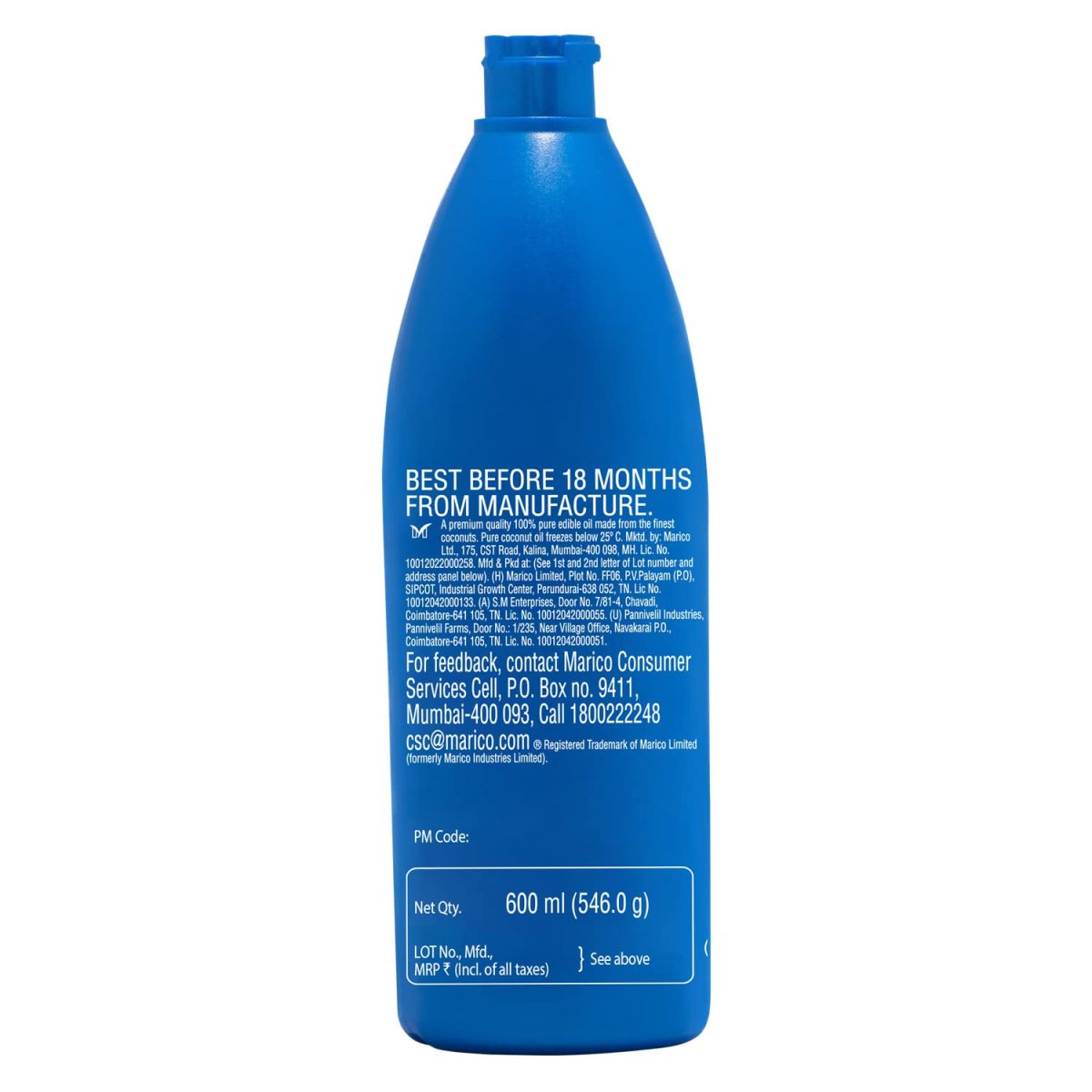 Parachute Coconut Oil 600 ml - Bottle - Image 8