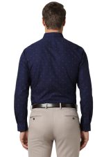Peter England Men's Cotton Slim Fit Ditsy Printed Full Sleeve Shirt - Image 3