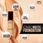 Charmacy Milano Matte Foundation -30 ml, With SPF 25 Sun Protection, Perfect Canvas for Your Make-Up Buildable Coverage, Instant Hydrating, Suitable for All Skin Types, Seamless Blend, No Tube Tube - Image 2