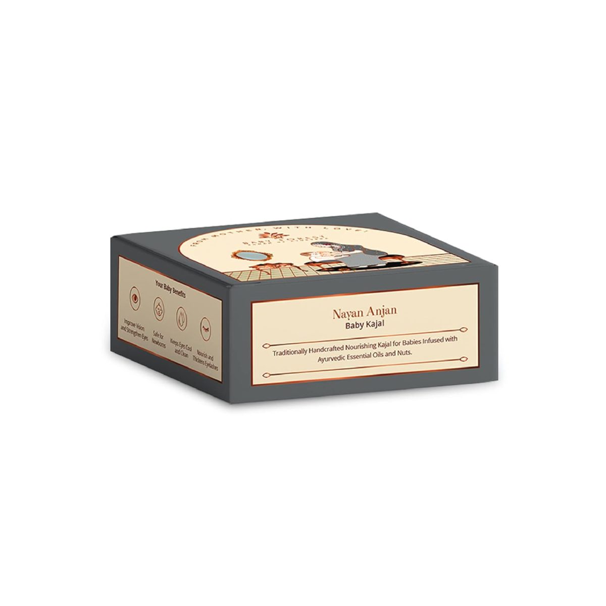 Baby Forest Baby Kajal Nayan Anjan with Ayurvedic,Essential Oils & Nuts, Pack of 1, 5gm - Image 2