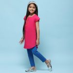 BIBA Girls Cotton Straight Kurta Capri Suit Set - Image 3
