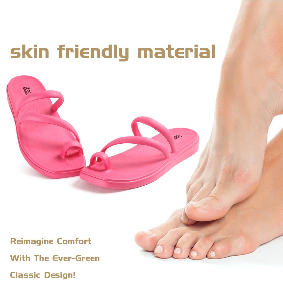 DOCTOR HEALTH SUPER SOFT Premium Women's Trendy Triple Strap EVA Slippers | Soft, Open-Toe, Lightweight Daily Comfort Slides, Open-Toe Slippers for Home & Outdoor - Image 7