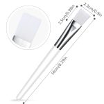 Shidara 6pcs Facial Brushes - Soft Fan Mask Brushes for Chemical Peel, Acid Peel & Facial Gels - White - Image 3