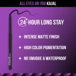 Staze 9To9 All Eyes On You Pencil Kajal | Smudgeproof, Waterproof & 24Hrs Long Stay | One Stroke Smooth Glide | Ultra-Pigmented Intense Black Matte Finish | 01 Blackest Black | 0.3G - Image 2