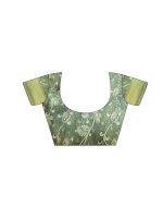 Satrani Women's Dola Silk Printed Weaving Border Saree with Unstitched Blouse Piece - Image 6