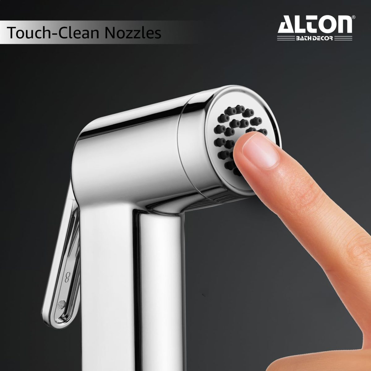 ALTON SHR20910 ABS Health Faucet with SS-304 Grade 1.25 Meter Flexible Hose Pipe and Wall Hook, Chrome Finish (Jet Spray for Toilet) - Image 5