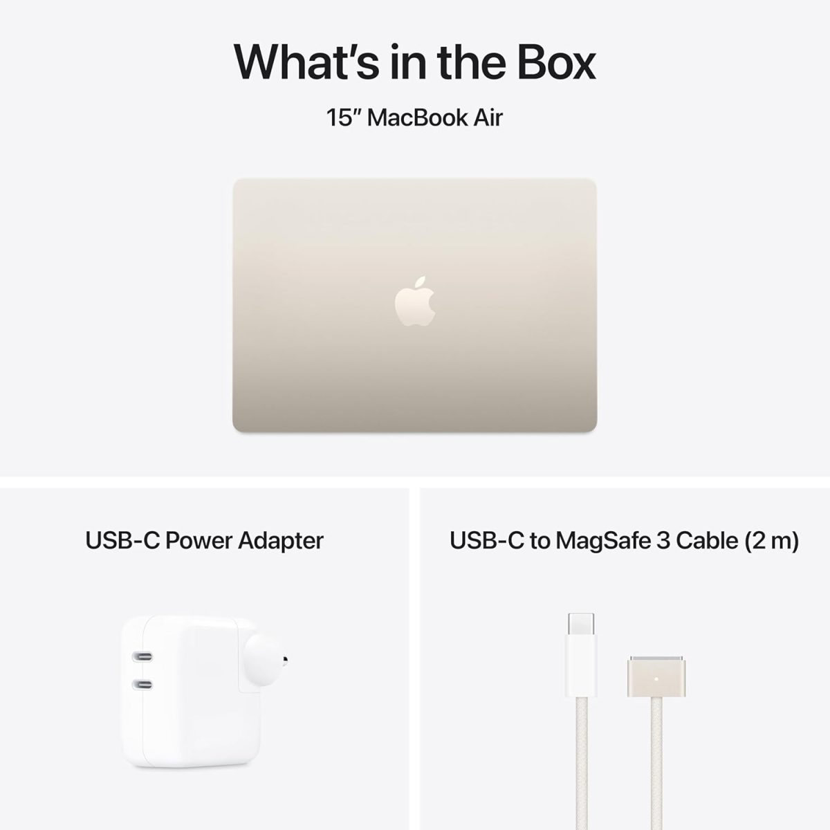 Apple 2025 MacBook Air (15-inch, Apple M4 chip with 10-core CPU and 10-core GPU, 16GB Unified Memory, 256GB) - Starlight - Image 6