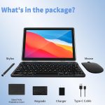 ECOPAD Android 13 Tablet 2023 - 10 Inch With 6GB RAM, 64GB ROM, 1TB Expanded, Quad-Core, 2 in 1 With Keyboard Mouse, Wi-Fi 6, Bluetooth, GMS Certified IPS Touch Screen - Black Set - Image 6
