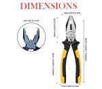 THEMISTO 8 Inch Combination Plier CRV (YELLOW) - Image 4