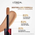 L'Oréal Paris Full Coverage Concealer, Waterproof Formula, For Undereye Circles and Blemishes, For Highlighting and Contouring, Infallible, Shade: 312, 10g - Image 5