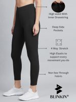 BLINKIN Women's Skinny Fit Mid Rise Leggings - Image 4