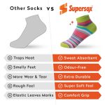 Supersox Ankle Socks for Women Made With Premium Cotton. Stylish Striped Design with Extra Softness, Anti Odour & Anti Bacterial - Free Size, Multicolor - Image 5
