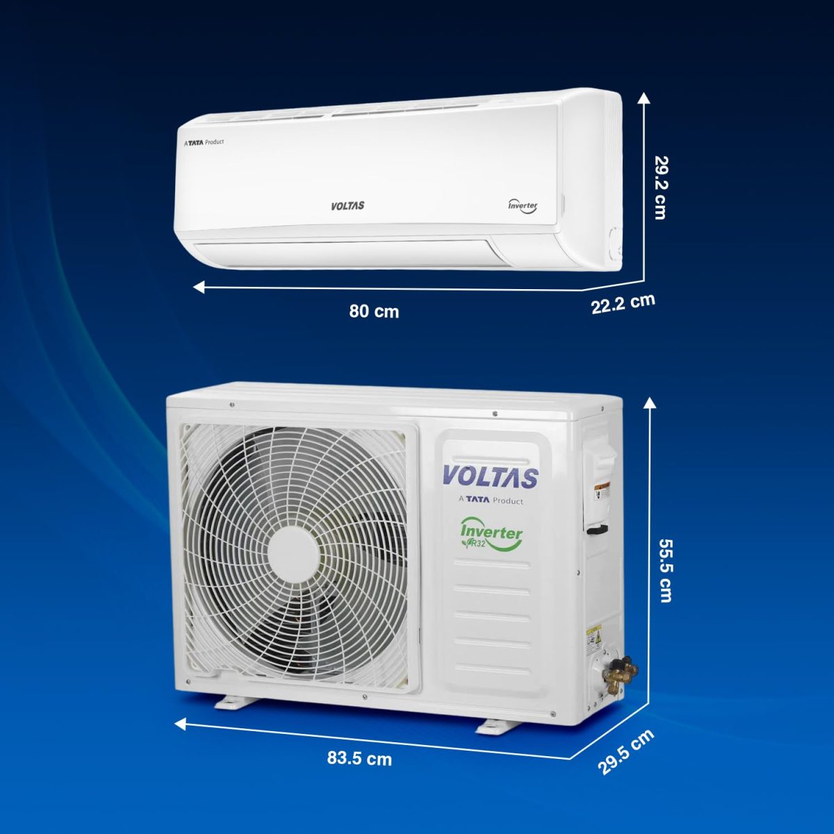 Voltas 1 ton 5 Star, Inverter Split AC (Copper, 4-in-1 Adjustable Mode, Anti-dust Filter, 125V Vectra CAW, White) - Image 3