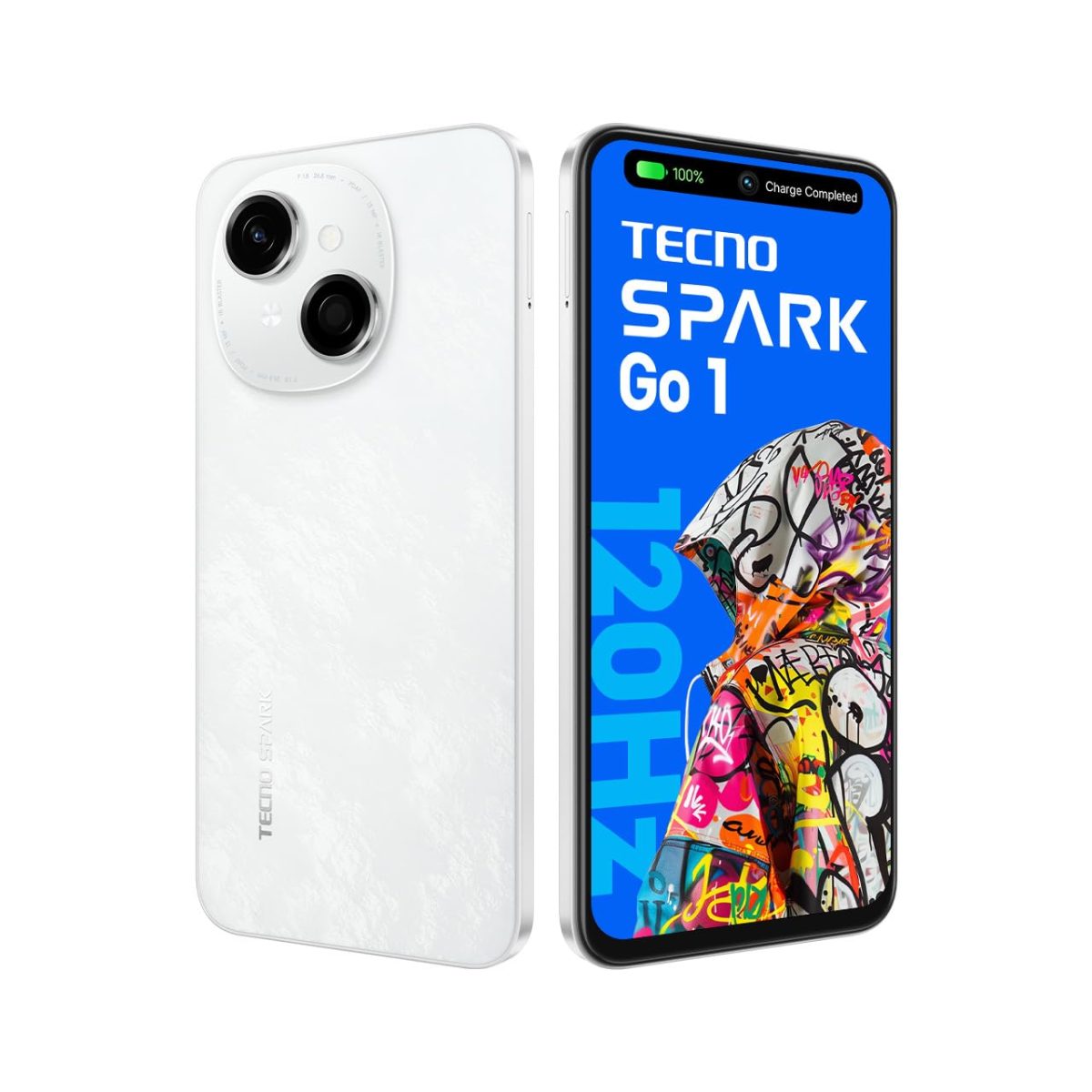 TECNO Spark GO 1 (Glittery White, 4GB+64GB) | 4+ Years Lag Free Fluency | 6.67" 120Hz Smooth Display | 8GB* Bigger RAM | in-Built Infrared Remote | Dual Speakers with DTS | AI Call Noise Reduction - Image 3
