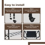 Lifelong Single Battery Inverter UPS Trolley Stand | Sturdy, Compact & Portable Design | Rust Resistant Inverter Stand for Home with Lockable Wheels | Inventer Cabinent Box, Supports Upto 80 KG - Image 4