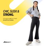 Boldfit Women's Stretch Fit High Rise Flared Pants Gym Trousers Flared Leggings Gympants Workout Stretchable Gym Wear for Training Yoga Pants Lightweight Bootcut Legging - Image 7