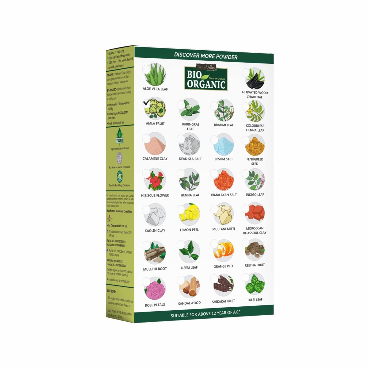 INDUS VALLEY Bio Organic 100% Natural Amla Indian Gooseberry Fruit Powder for Hair Growth, Skin, Drinking and Eating - 100g - Image 2