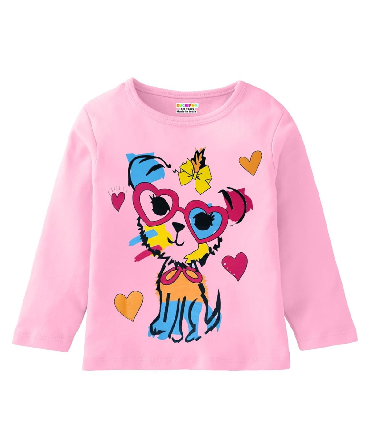Kuchipoo Girls Full Sleeves Regular Fit Cotton T-Shirt - Image 8