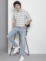The Indian Garage Co Men's Cotton Regular Fit Checkered Full Sleeves Cutaway Collar Casual Shirt - Image 5
