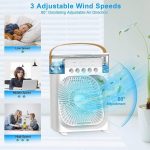 JRS portable table top air conditioner | kitchen fans for home cooking | emergency light with | duet mini powerful personal table cooling | mini air cooler for room cooling - Image 2