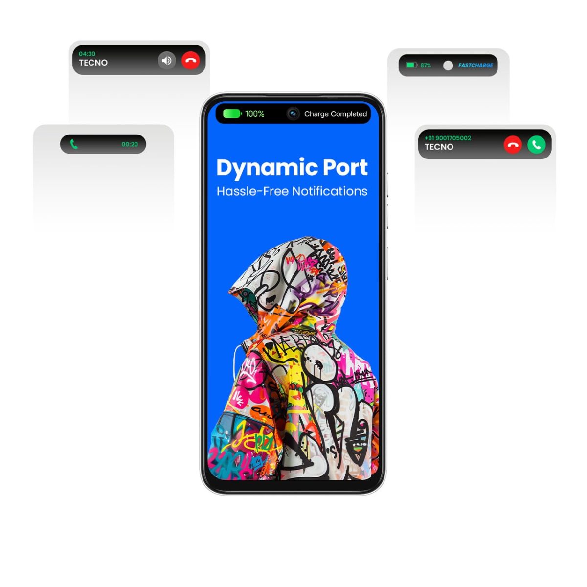 TECNO Spark GO 1 (Glittery White, 4GB+64GB) | 4+ Years Lag Free Fluency | 6.67" 120Hz Smooth Display | 8GB* Bigger RAM | in-Built Infrared Remote | Dual Speakers with DTS | AI Call Noise Reduction - Image 6