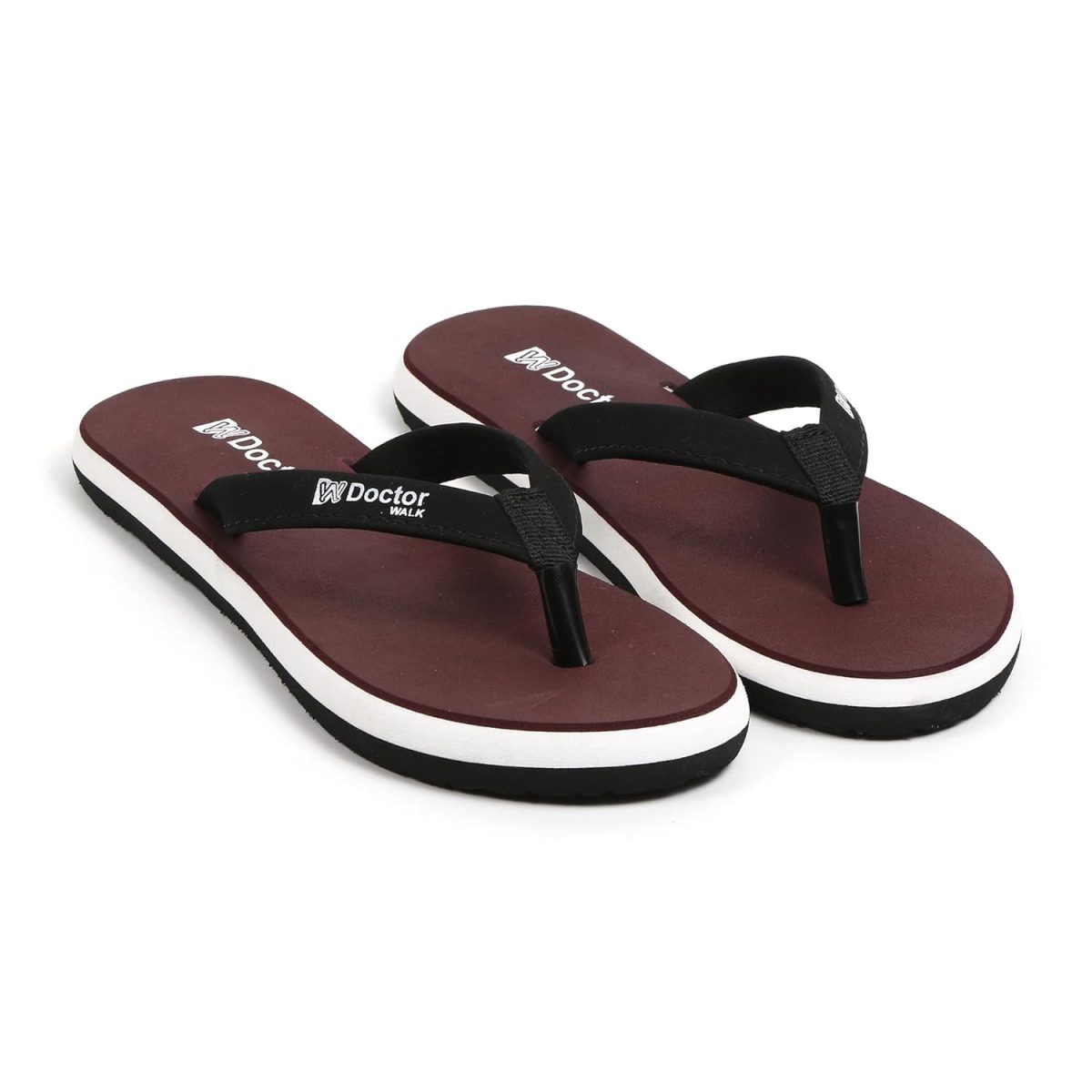Doctor Walk Flip Flop for Women | Soft Comfortable | Breathable | Fashionable | Stylish | Trendy | Super soft | Lightweight | Anti-Slip Sole | Indoor & Outdoor | (DW-04) (Black) - Image 6