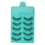 Magideal 5 Pairs Beauty Makeup Handmade Messy Cross Style False Eyelashes Green - Image 8