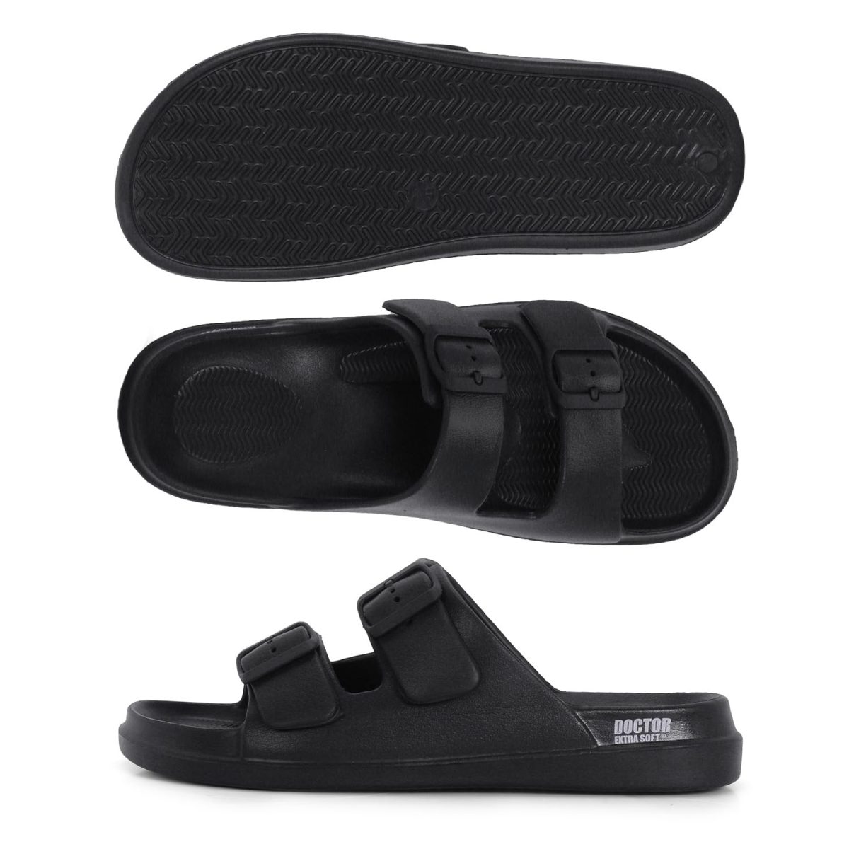 DOCTOR EXTRA SOFT Men's Classic Cushion Sliders/Slippers with Adjustable Buckle Strap for Adult | Comfortable & LightWeight |Stylish & Anti-Skid| Waterproof & Everyday Flip Flops for Gents & Boys D-505 - Image 6