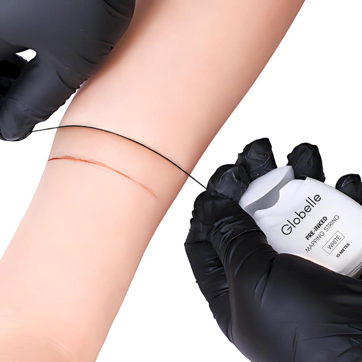 Globelle Mapping Thread for Eyebrow Marking – Pre-Inked Thread for Precise Brow Shaping and Symmetry, Ideal for Microblading, PMU, and Professional Makeup Artists (Black) - Image 3