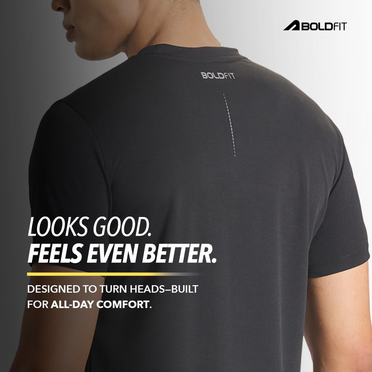 Boldfit Gym T-Shirts for Men – Premium Polyester Sports Tshirt with Moisture-Wicking, Breathable Fabric & Regular Fit for Running, Workout & Activewear for Man - Image 6