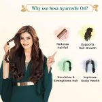 SESA Ayurvedic Hair Oil With Bhringraj & 17 Rare Herbs With Coconut Oil and 4 Nourishing Oil For Hair Growth Help Control Hair Fall with Easy Oil Applicator For Women and Men (200 ml) - Image 4