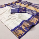 Veglari women's kanchipuram lithi silk cotton soft jacqurad banarsi sarees with blouses piescs - Image 4