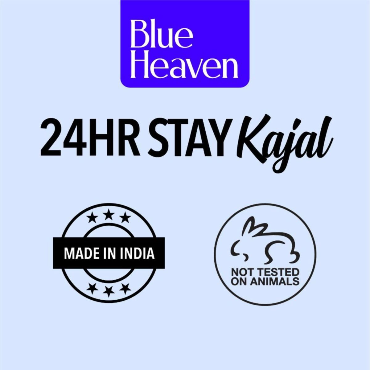 Blue Heaven 24Hr Stay Matte Pencil Kajal Black Waterproof, Deep Black, Long Lasting And Smudge Proof Eye Makeup, 0.30Gm - Image 6
