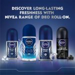 NIVEA MEN Fresh Power Roll-On Deodorant | 72 H Long Lasting Freshness | Fights bacteria and body odour | Fresh musk fragrance | 0% Alcohol | Dermatologically Approved & Paraben Free Formula | 50ml - Image 7