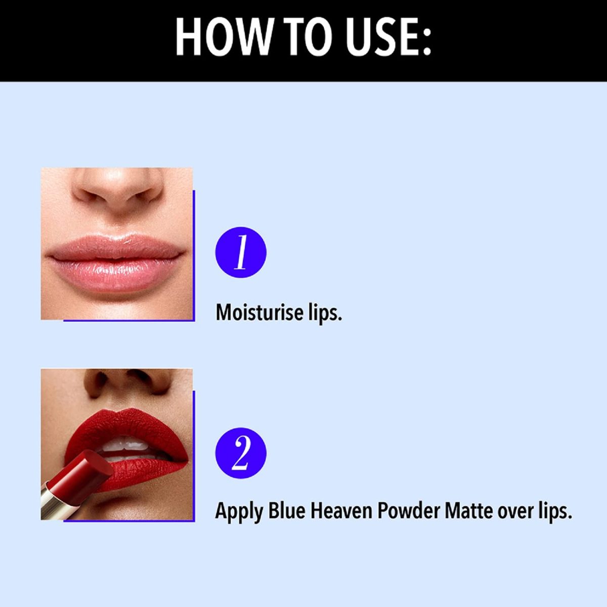 Blue Heaven Powder Matte Lipstick Mahogany Moments - Image 5