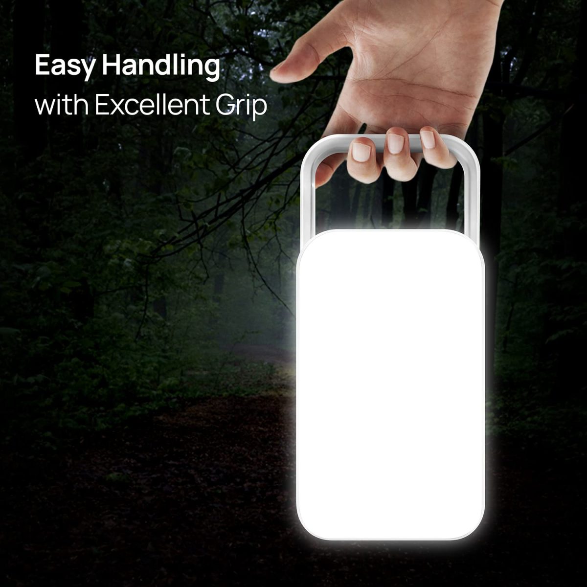 wipro Safari Emergency Rechargeable Led Lantern with 7200 Mah Battery | 122 Individual Led Lights | Brightness Control Feature | in- Built Mobile Charging Point|15 Watt (Pack of 1) White - Image 5