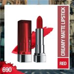 Maybelline New York Matte Lipstick, Intense Colour, Moisturised Lips, Color Sensational Creamy Matte, 690 Siren in Scarlet, 3.9g - Image 2
