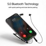 pTron Tangentbeat in Ear Bluetooth 5.0 Wireless Headphones with Mic, Deep Bass, 10mm Drivers, Clear Calls, Dual Pairing, Fast Charging, Magnetic Buds, Voice Assistant & IPX4 Wireless Neckband (Black - Image 5