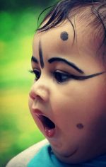 Neotea Vengai Pottu Black Bindi | Black Kajal for Babies Vengai Traditional Dhrishti Pottu | Chukka | Pottu Achulu for Kids | Bindi for New Born Baby & Kids | It Can be Removed Easily While Bathing with Water (4 Piece) - Image 4