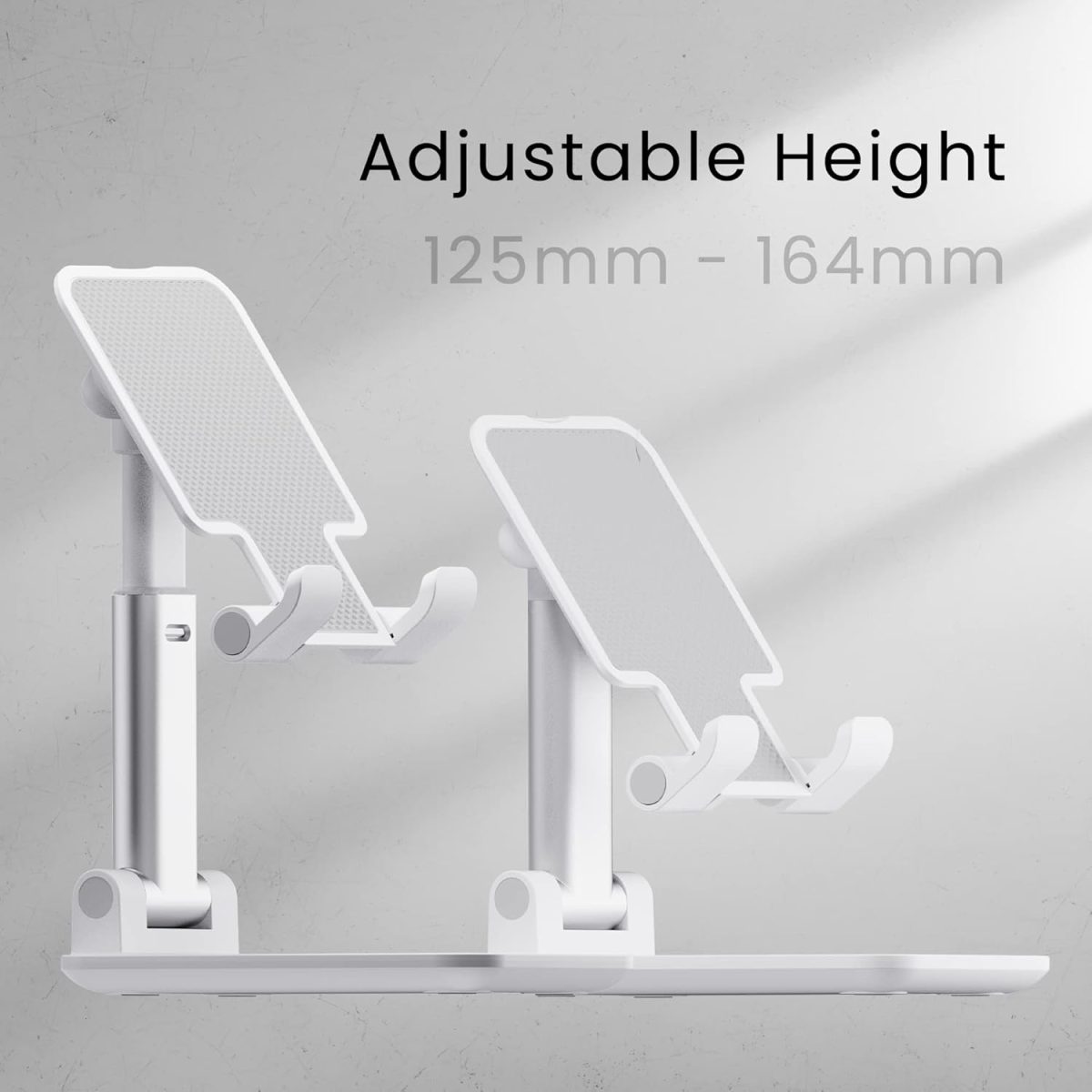 Ambrane Mobile Holding Tabletop Stand, 0-135 Perfect View, Height Adjustment, Wide Compatibility, Multipurpose, Anti-Skid Design (Twistand, White) - Image 6