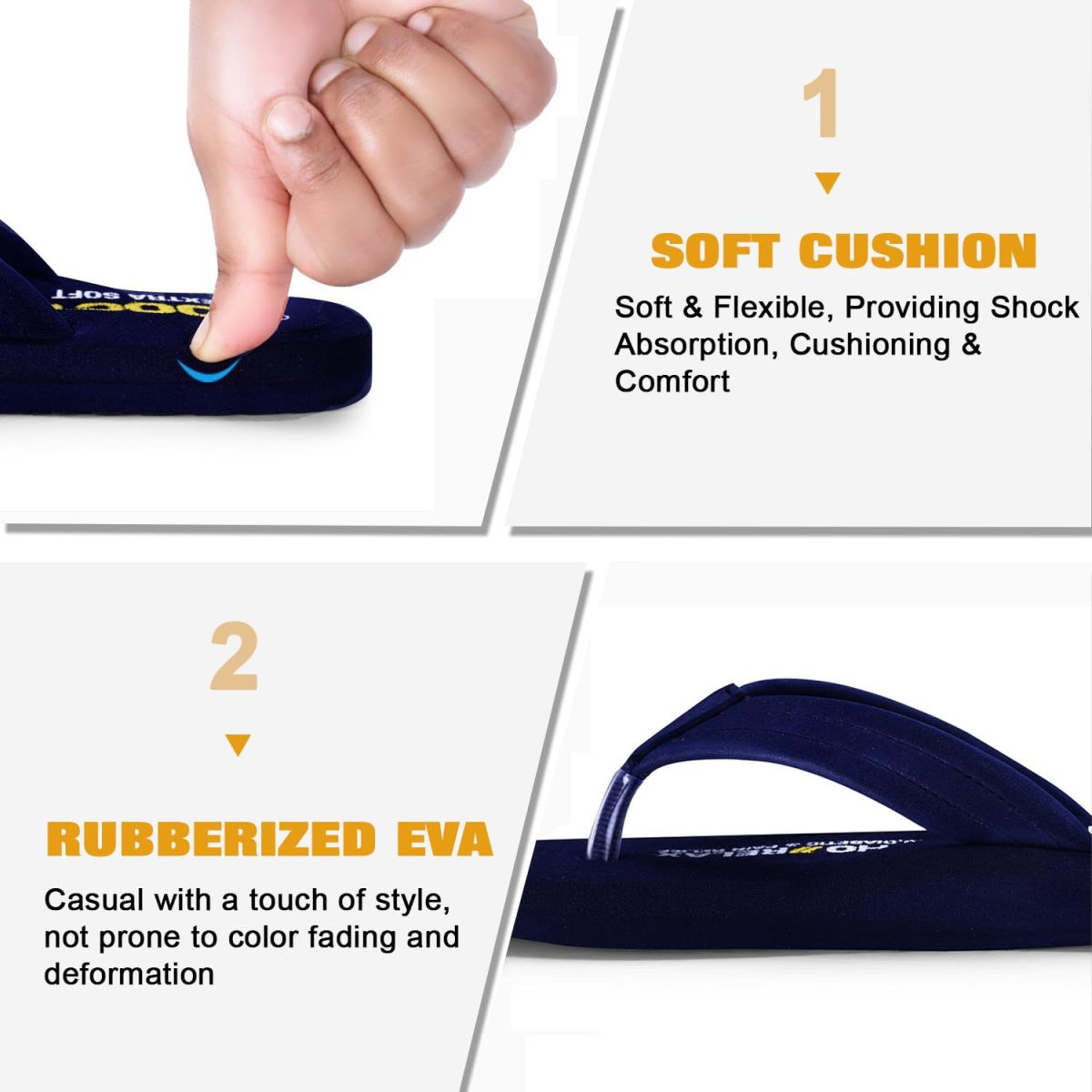 DOCTOR EXTRA SOFT Thong Arch Support Ortho Slippers for Women| Orthopedic Diabetic & Stylish| Lightweight Comfortable & Casual|Pregnancy Anti-Skid Bedroom Daily Use House Flip-Flops Ladies & Girls D-15 - Image 3
