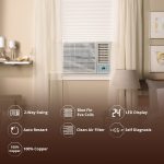 Lloyd 1.0 Ton 2 Star Fixed Speed Window AC (Copper, 2023 Model, White with Silver Deco Strip, GLW12C2YWSEW) - Image 4